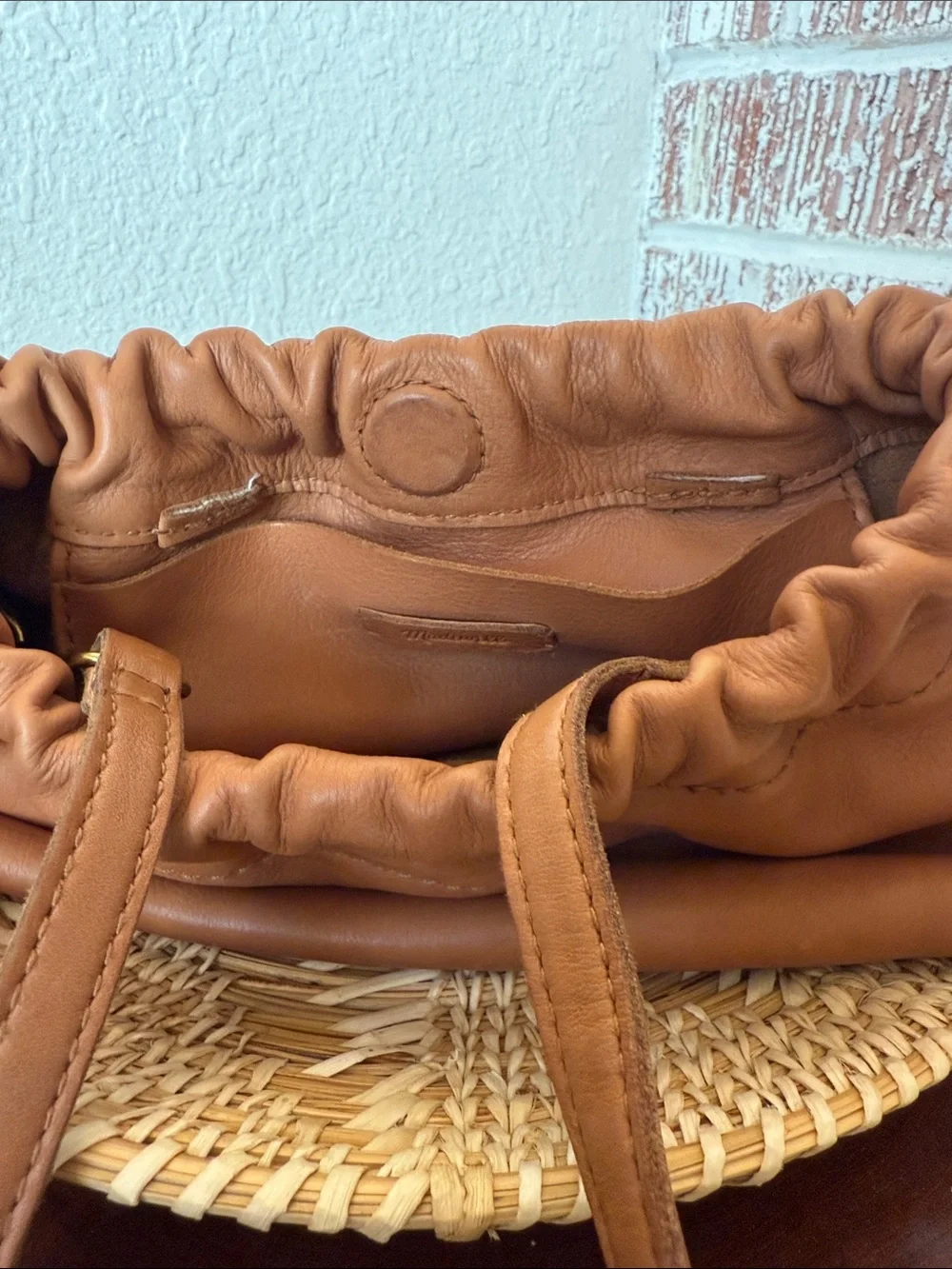 Madewell Leather Drawstring Crossbody Bag